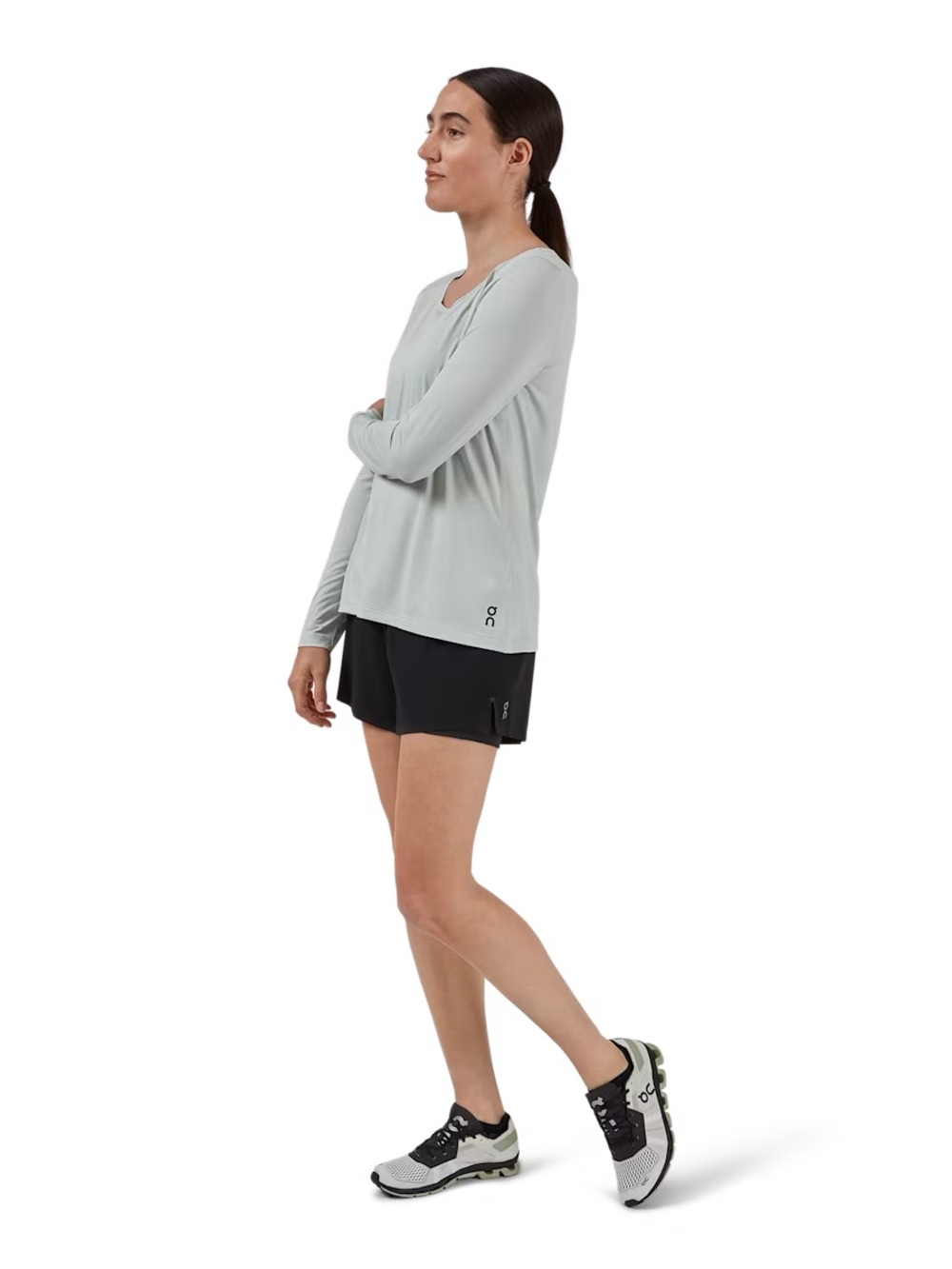 On Running Shorts with Inner Compression Tight - Picture 3 of 7